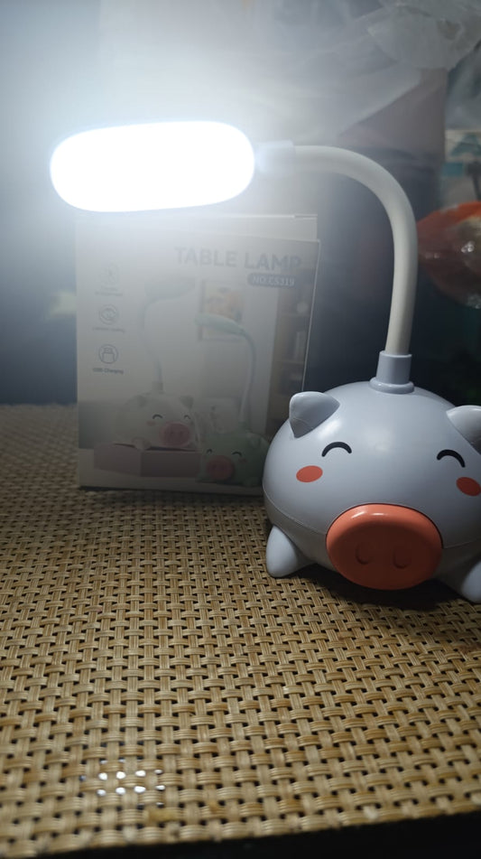 lampara de mesa led cerdito